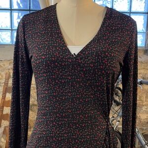 MK Michael kors strawberry blossom wrap ruffle dress like New small